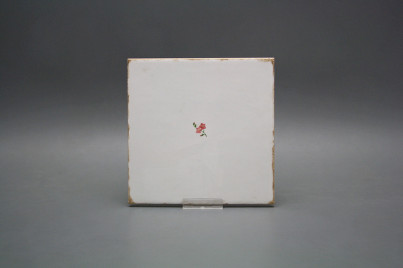 Obklad Forli Blanco 15x15cm Pomněnky Házenky růžové I č.1