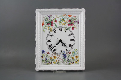 Luxusní porcelánové hodiny Kvetoucí louka BB č.1