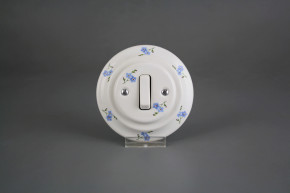 Porcelánový kolébkový vypínač č. 6 kompletní Pomněnky Házenky BBB